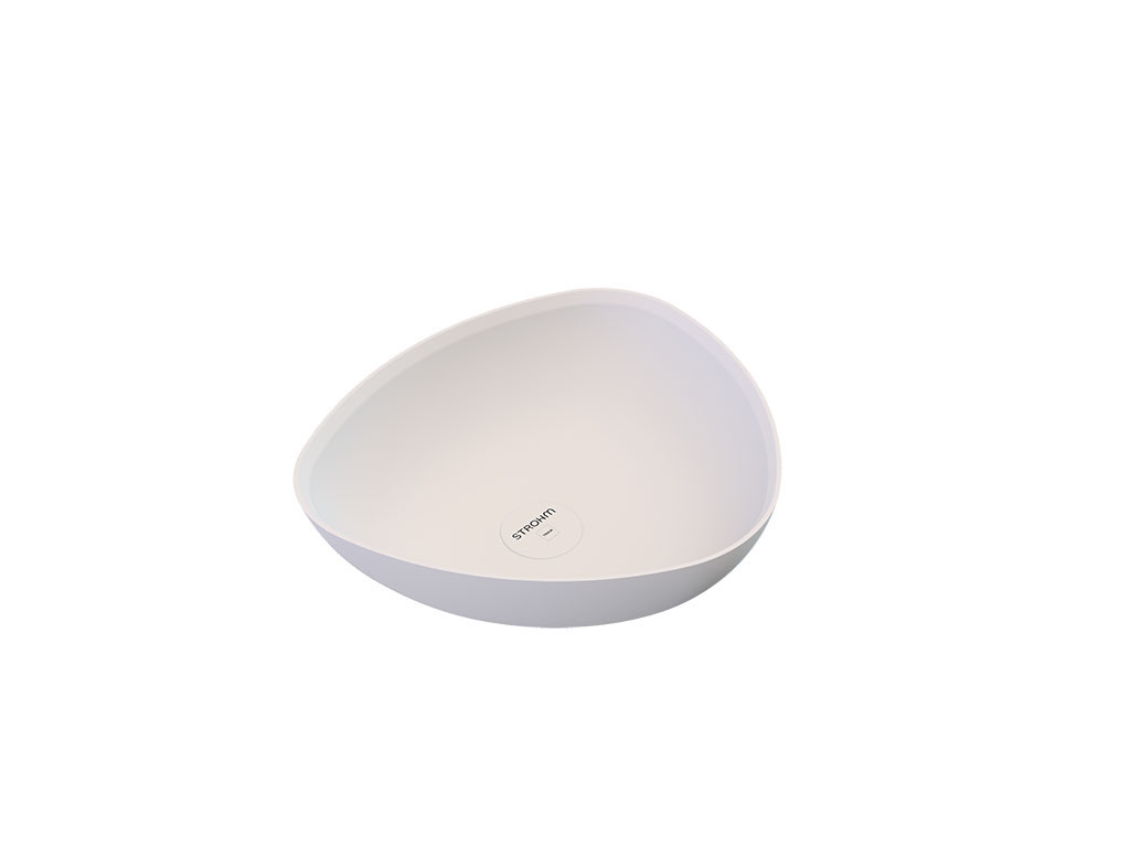 Lavabo sobre encimera triangular