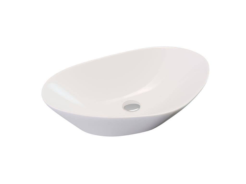 Triangular counterop basin