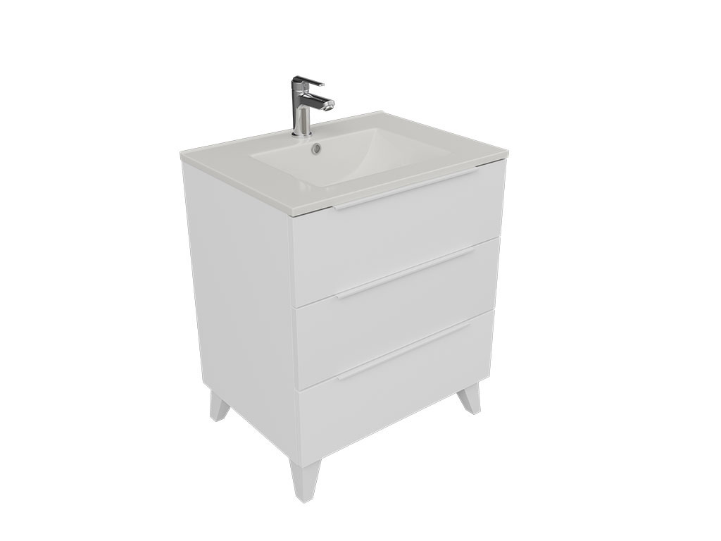 Mueble de 3 cajones con patas