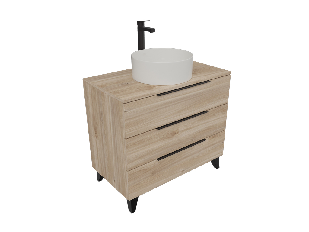 3 drawers bath cabinet with legs