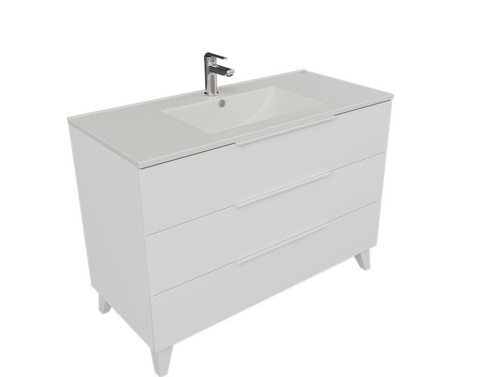 3 drawers bath cabinet with legs