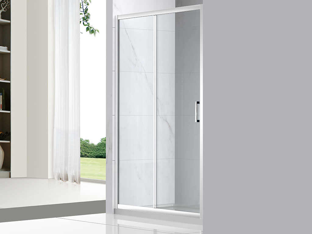 Shower enclosure: 1 fixed panel + 1 sliding door 904596 