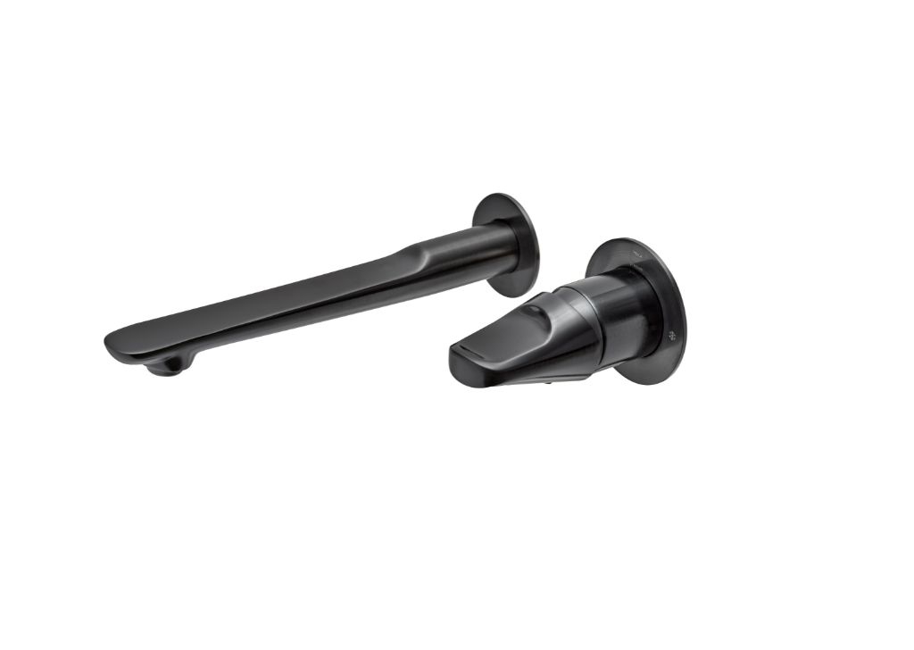 Wall-mounted washbasin mixer