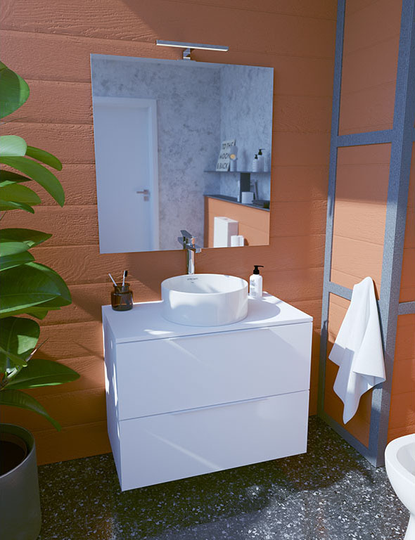 Rounded countertop basin 895072 