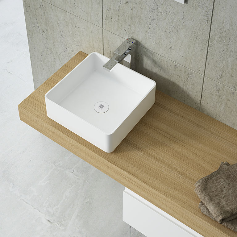 Lavabo sobre encimera cuadrado 895078 