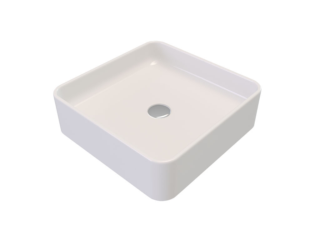 Square countertop basin