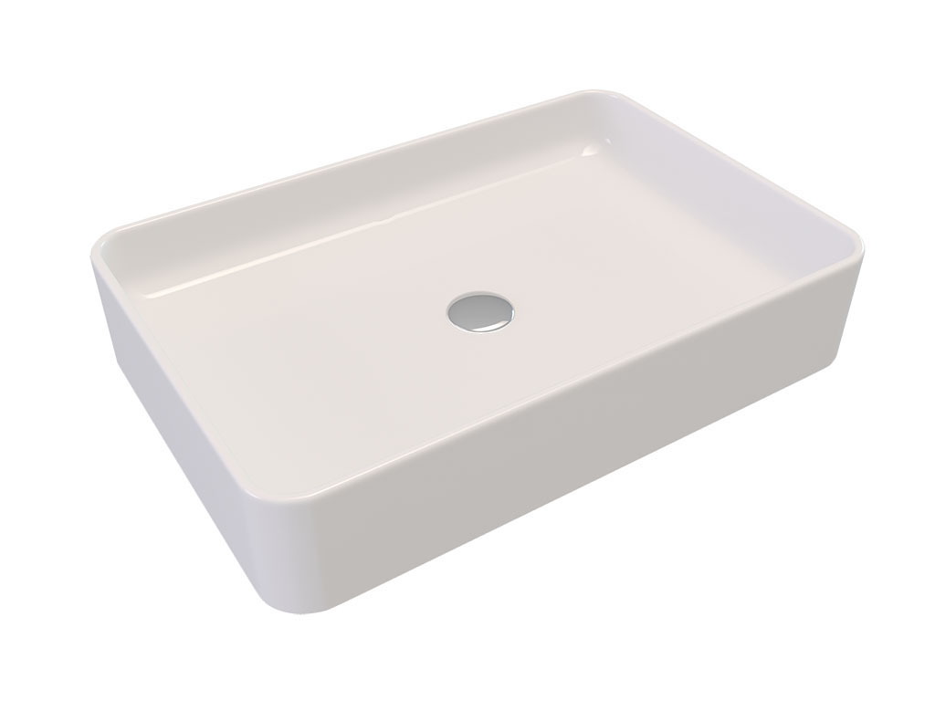 Rectangular countertop basin