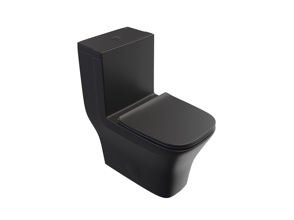 One piece toilet